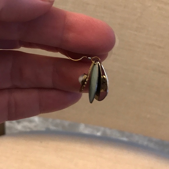 Silver Forest - Blue & Silver Layered Tear Drop w/Ornate Opal Filigree - Picture 3 of 3